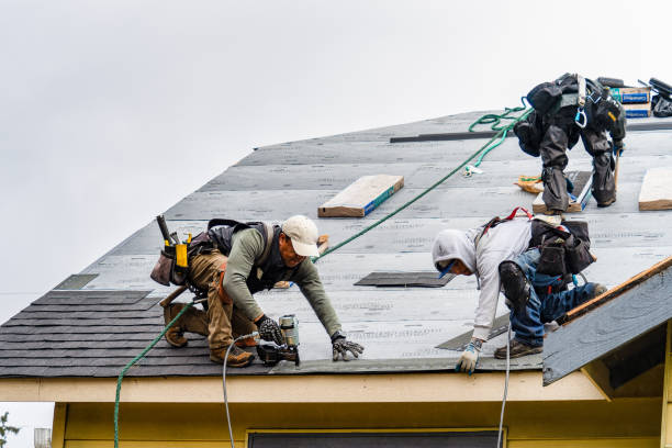 Professional Roofing technician working in Preston, CT